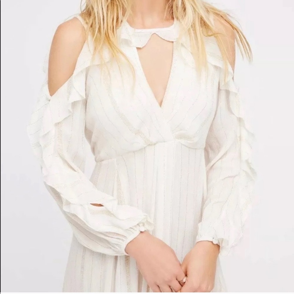 EUC-Free People Ivory Huxley Maxi Dress.